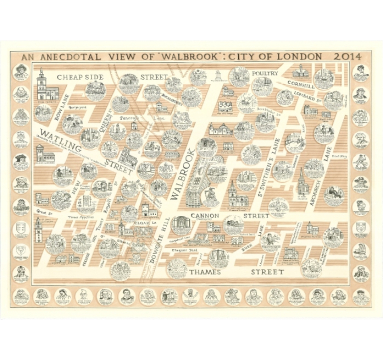 Adam Dant - Map of Walbrook - courtesy of TAG Fine Arts