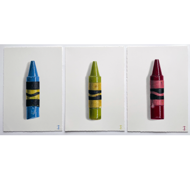 Crayola Crayon Trio (Blue, Lime Green, Burgundy)