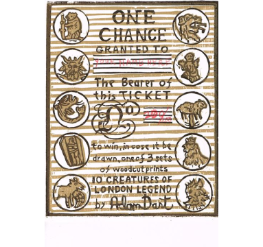 Adam Dant - 10 Creatures of London Legend (Lottery Ticket) - courtesy of TAG Fine Arts