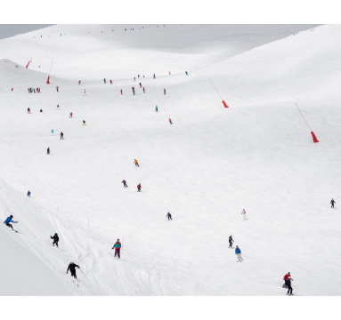Dede Johnston - Crowded Slopes III - courtesy of TAG Fine Arts