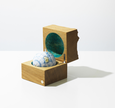 Land and Sea Globe (With Everest Oak Contour Box designed by Tom Aylwin)