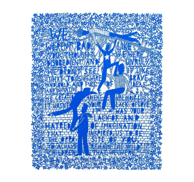 Rob Ryan - It Wasn't Your Lack of Love (Blue) Detail - Courtesy of TAG Fine Arts