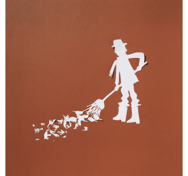 Rob Ryan - Sweeping The Leaves  - courtesy of TAG Fine Arts