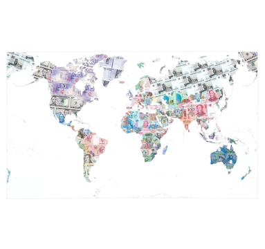 Justine Smith - Money Map of the World - courtesy of TAG Fine Arts