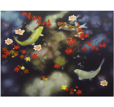  Sumiko Seki - Koi Carp With Maple Leaves   - courtesy of TAG Fine Arts
