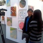 Cai Yuan on camera at the London Art Fair