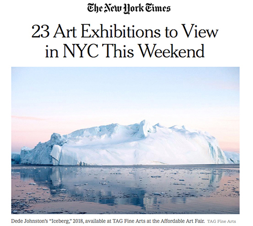 Dede Johnston - New York Times Iceberg - courtesy of TAG Fine Arts